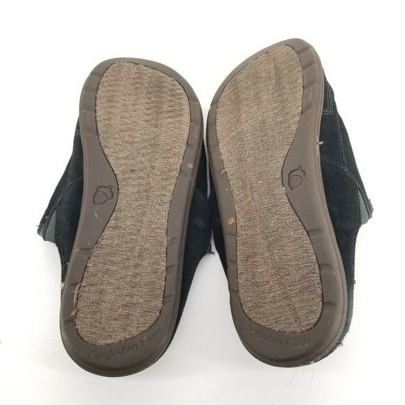 B64 Acorn Mens Black Suede Round Toe Flat Slip On Mule Slipper Size US 12 main image 5